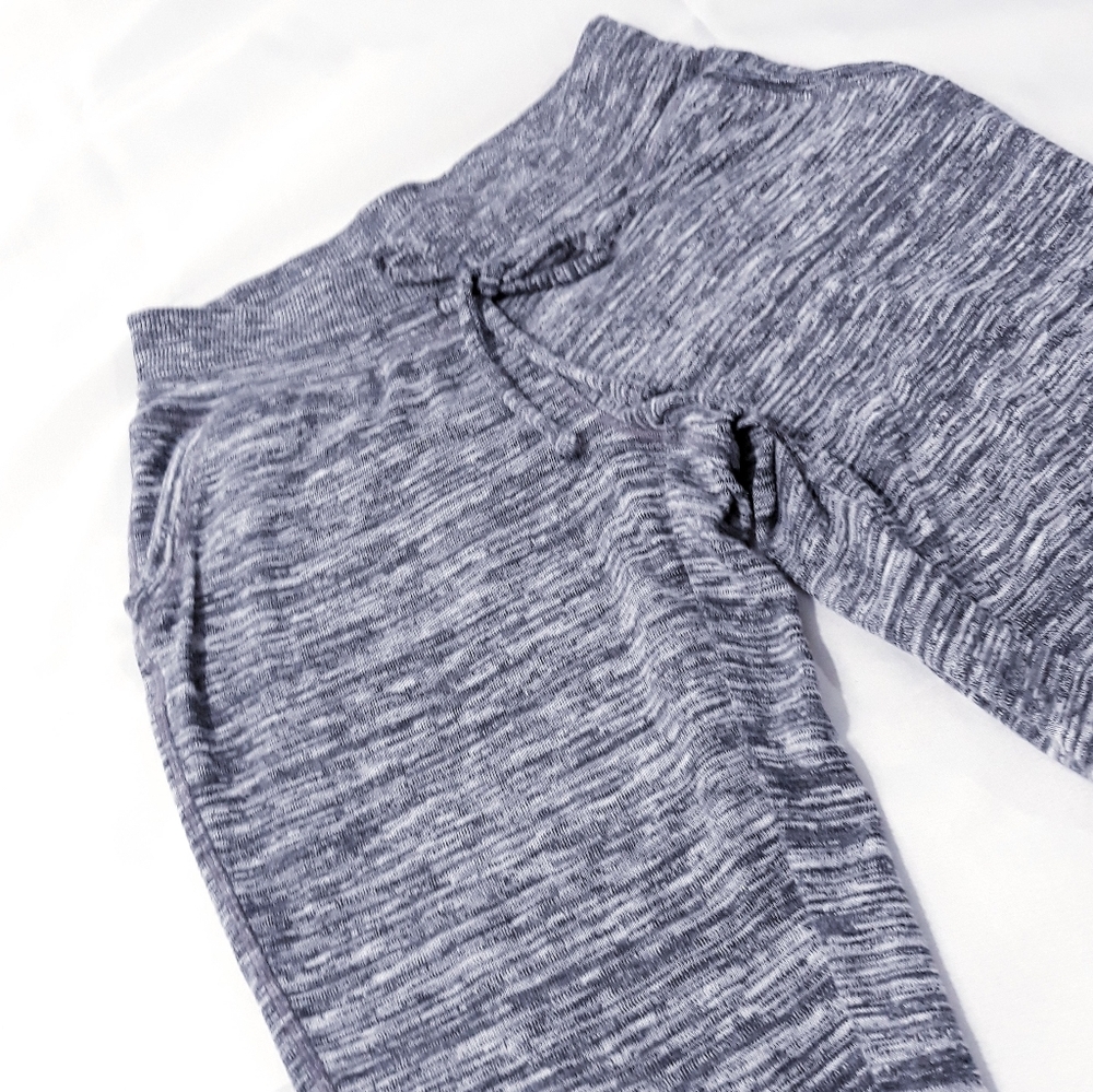 Athleta Gray Knit Jogger Pants With Side Pockets Drawstring Waist Size XS